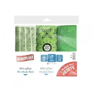Çok Amaçlı Krofiber Temizlik Bezi, 3lü Ekonomik Paket