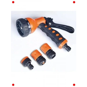 Çok Fonksiyonlu Bahçe Sulama Tabancası - 3 Aparatlı