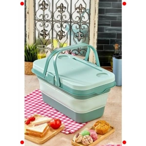 Çok Fonksiyonlu Katlanır Piknik Masası ve Sepeti