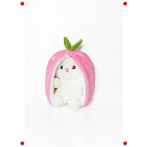 Çok Fonksiyonlu Sevimli Çilek Tavşan Pelüş