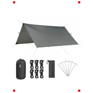 Çok İşlevli Kamp Tente Branda Gölgelik - 300x400 cm Gri