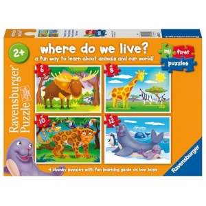 Çok Renkli Yaşadığım Yer Temalı Puzzle - 6/8/10/12 Parça