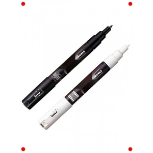 Çok Yüzeyli Sanat Markör Kalem Seti - Siyah & Beyaz