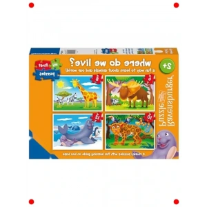 Çoklu Parça Çocuk Yapboz Seti: Yaşadığım Yer