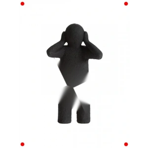 Dek. Biblo: Üç Bilge Maymun - Duymayanı - 19x8x40cm