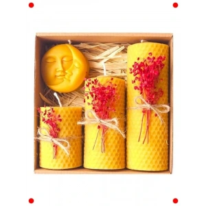 Dekoratif Ay ve Güneş Balmumu Mum Seti