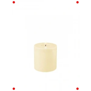 Dekoratif LED Stearin Mum, Krem (10x10 cm)