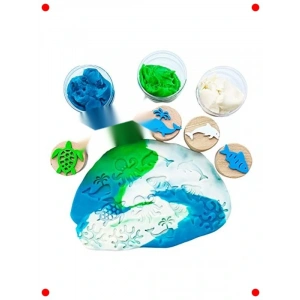 Deniz Canlıları Ahşap Damga Seti - 6 Adet Eğlenceli