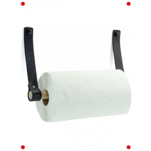 Deri Görünümlü Kağıt H Askısı - Duvar Aparatı