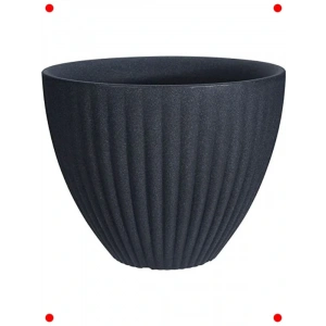 Desenli Antrasit Plastik Saksı