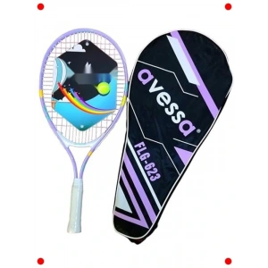 Desenli Tenis Raketi - Mor