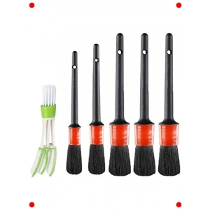 Detaylı Araç İç/Dış Temizlik Fırça Seti (5+1 Adet)