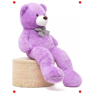 Dev Boy 140 cm Papyonlu Mor Peluş Ayıcık