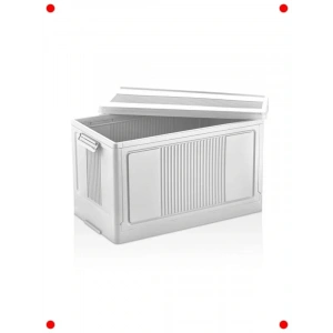 Dev Boy Katlanır Kilitli Saklama Kasası 55L (Beyaz)