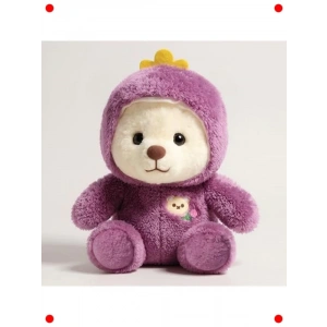 Dinazor Kıyafetli Yumuşak Peluş Ayıcık, 35 cm