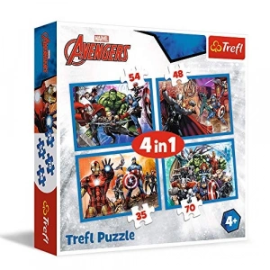 Disney Marvel Temalı 4 Farklı Puzzle Seti - 35+48+54+70 Parça