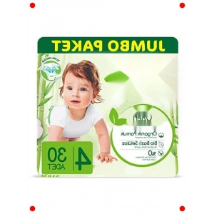 Doğal Özellikli Maxi Bebek Bezi 4 Beden 30 Adet