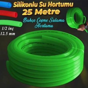 Doğal silikonlu iç çap 1/2 bahçe hortumu, 25 metre