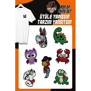 Dokuma Seti Patch Yaması - Renkli Hayvanlar Modeli ile Eğlenceli