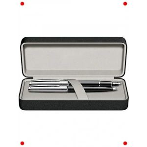 Dolma & Tükenmez Kalem Takımı - Akrilik Gövde, Siyah