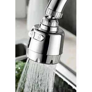 Döner Musluk Ucu, 360 Derece, Krom Renkli Mutfak Başlığı