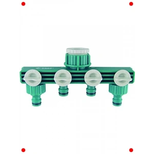 Dört Çıkışlı Vanalı Su Musluk Dağıtıcı Adaptörü