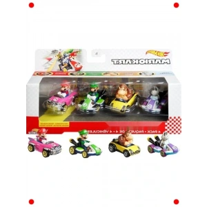 Dörtlü Yarış Arabası Seti - Popüler Karakterler