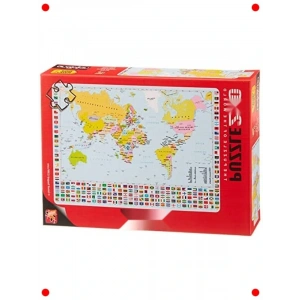 Dünya Haritası Temalı Puzzle (260 Parça)