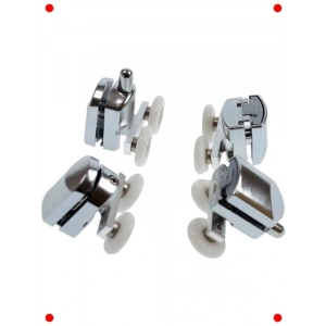 Duş Kabini Tekerlek Seti, 4 Adet Krom Uyumlu