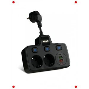 Duvar Tipi Akım Korumalı Hızlı Şarj Prizi, USB/Type-C