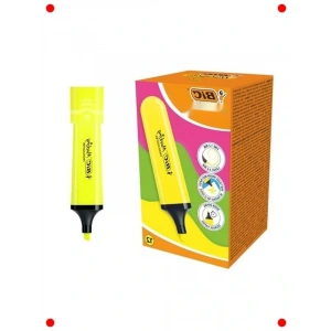 Düz Uçlu Sarı Fosforlu Kalem Seti - 12li Kutu