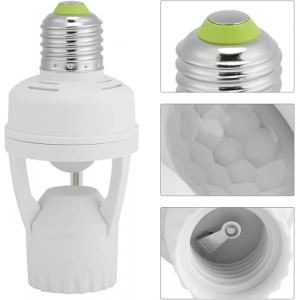 E27 360 Derece Algılama Hareket Sensörlü LED Duy Kızılötesi Hareket Sensörlü Lamba Duyu Yüksek Hasiyetli Güvenli ve Enerji Tasarruflu