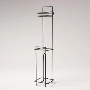 Efe Mark  Serisi Paslanmaz Yedekli WC Kağıtlığı Siyah