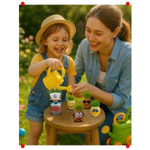 Eğlenceli Çim Kafa Yetiştirme Seti