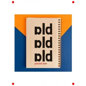 Eğlenceli Tasarım Ahşap Kapaklı Mini Defter