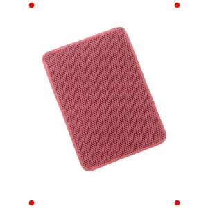 Elekli Kedi Tuvalet Önü Paspası 60x42 cm - Kırmızı