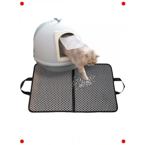 Elekli Kedi Tuvalet Önü Paspası Katlanabilir Büyük 60x35