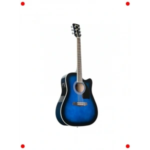 Elektro Akustik Gitar Şeffaf Mavi