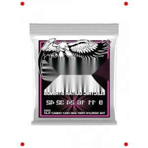 Elektro Gitar Teli Seti, 9-42 Ayar, Yassı Sarım