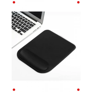 Ergonomik Bilek Destekli Kaymaz Mouse Pad, Siyah