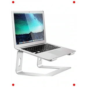 Ergonomik Katlanır Dizüstü Bilgisayar Standı - Gümüş