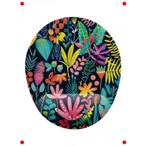 Ergonomik Tropikal Çiçekli Bilek Destekli Mouse Pad