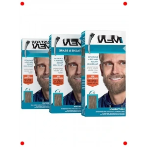 Erkek Sakal ve Bıyık sı Seti - Açık Kahverengi