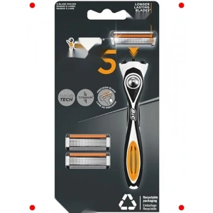 Erkek Tıraş Seti | 5 Bıçaklı Sap ve 2 Yedek Başlık