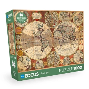 Eski Dünya Haritası Temalı 1000 Parça Yapboz