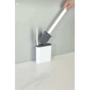 Esnek Başlıklı 2li Silikon Tuvalet Fırçası Seti, Beyaz