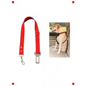 Evcil Hayvan Araç Emniyet Kemeri (Kırmızı)