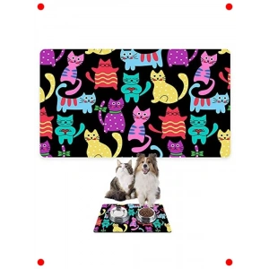 Evcil Hayvan Mama Su Paspası 50x35 cm Siyah