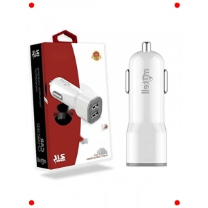 Evrensel Araç Şarj Adaptörü 2 USB Çıkışlı 2.1A Beyaz