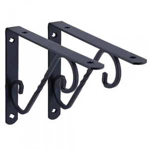 Ferforje Siyah Raf Tutucu Ayak, 145 x 195 mm, 2 ADET